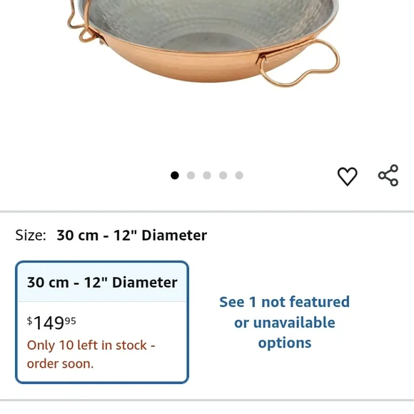 Hammered Copper Serving Bowl with Handle - Picture 5 of 5